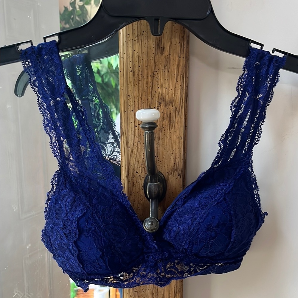 Lace Bralette in Royal Blue size SM